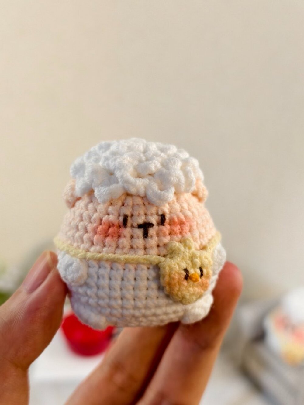 Handmade Amigurumi Crochet Small Sheep Plushie